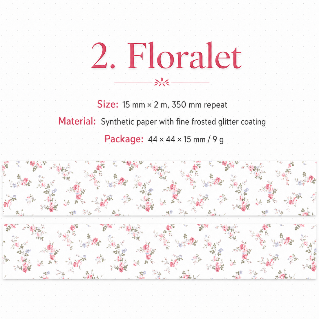 Floral Dreams Synthetic Washi Tape Set
