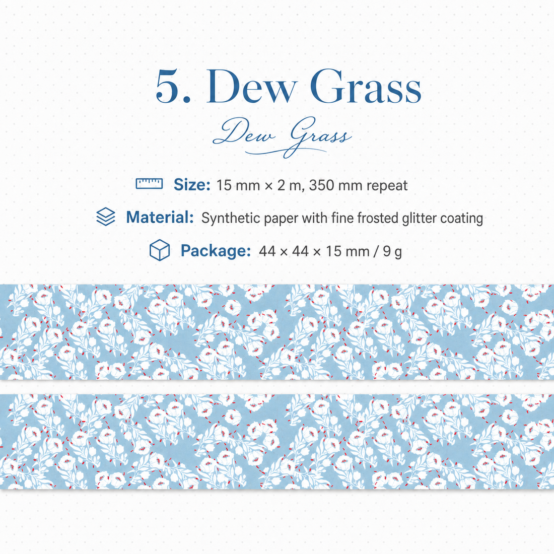Floral Dreams Synthetic Washi Tape Set