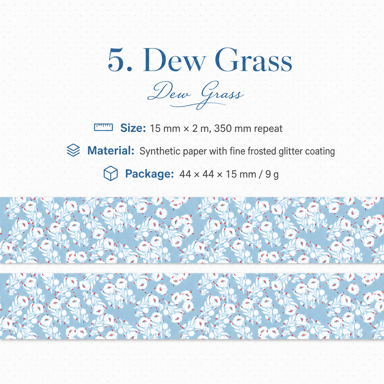 Floral Dreams Synthetic Washi Tape Set