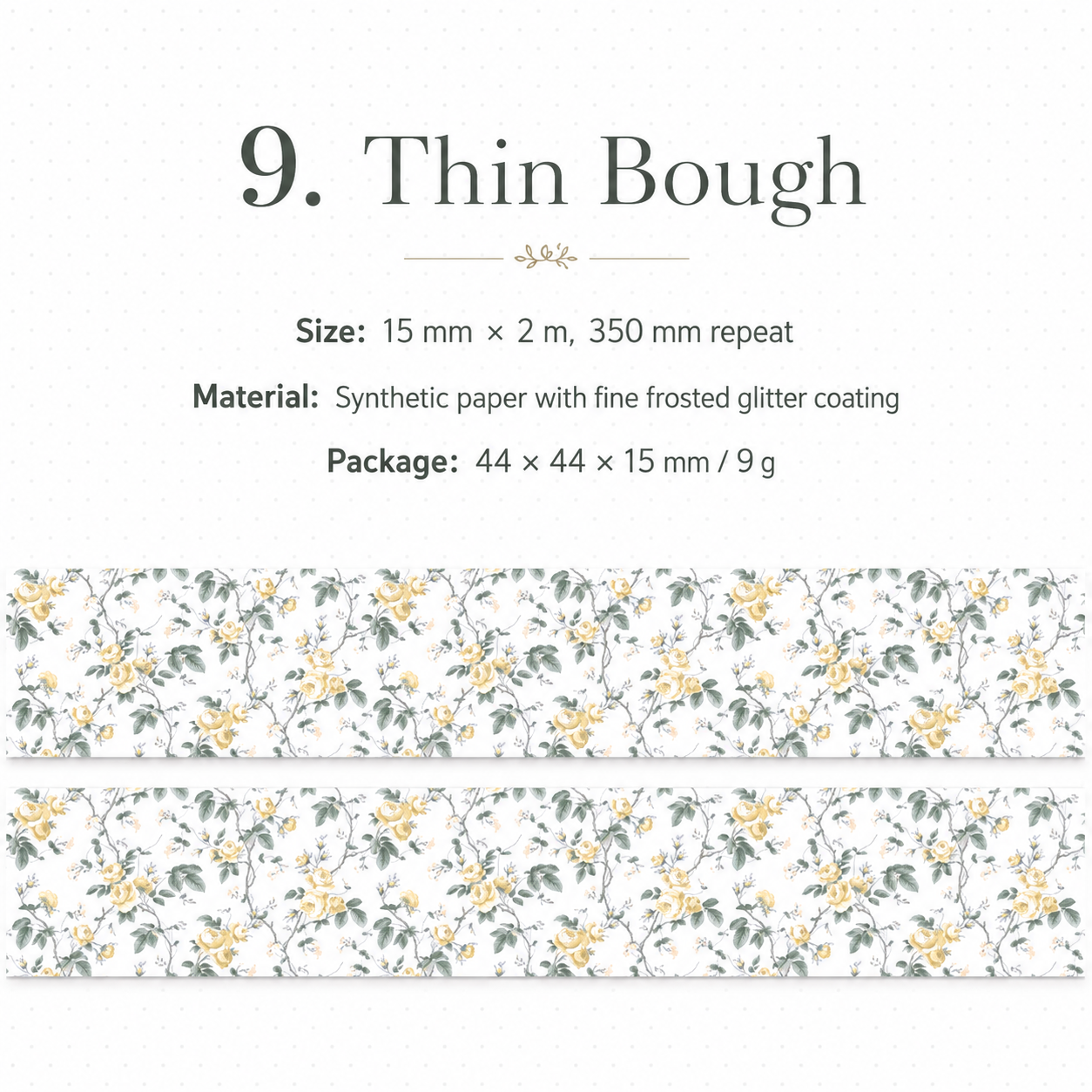 Floral Dreams Synthetic Washi Tape Set
