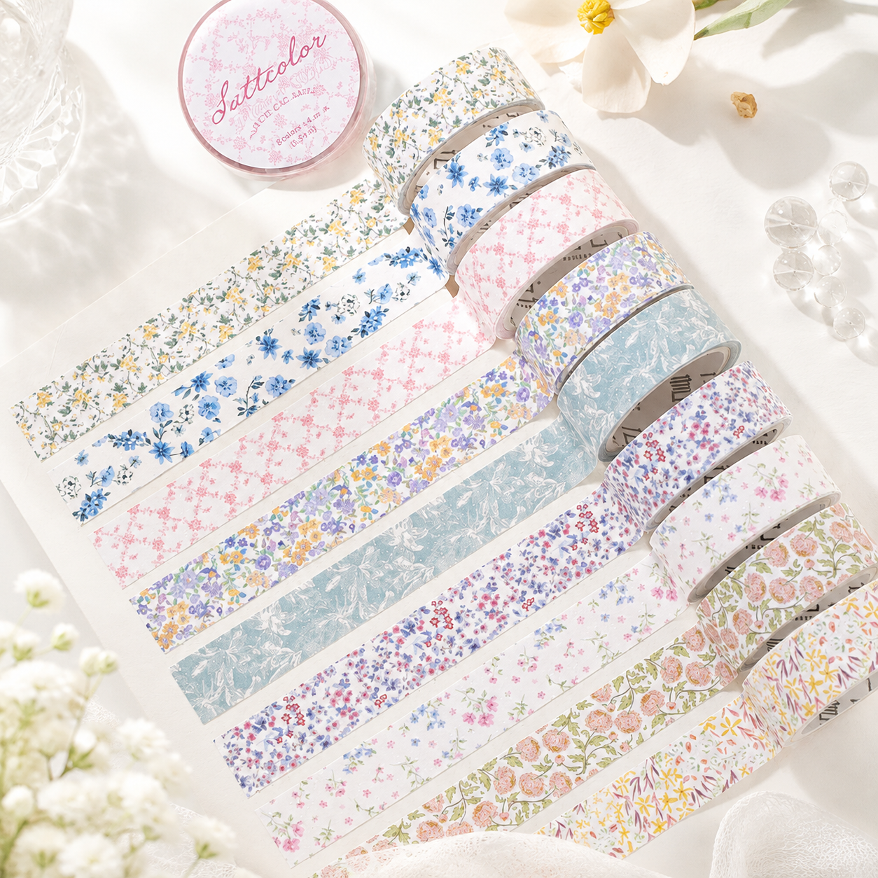 Floral Dreams Synthetic Washi Tape Set