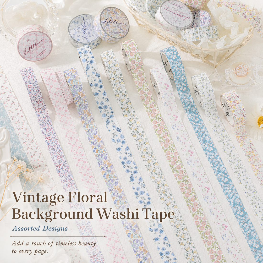 Floral Dreams Synthetic Washi Tape Set