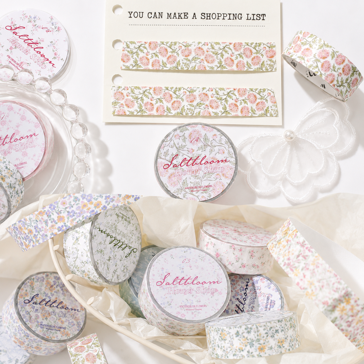Floral Dreams Synthetic Washi Tape Set