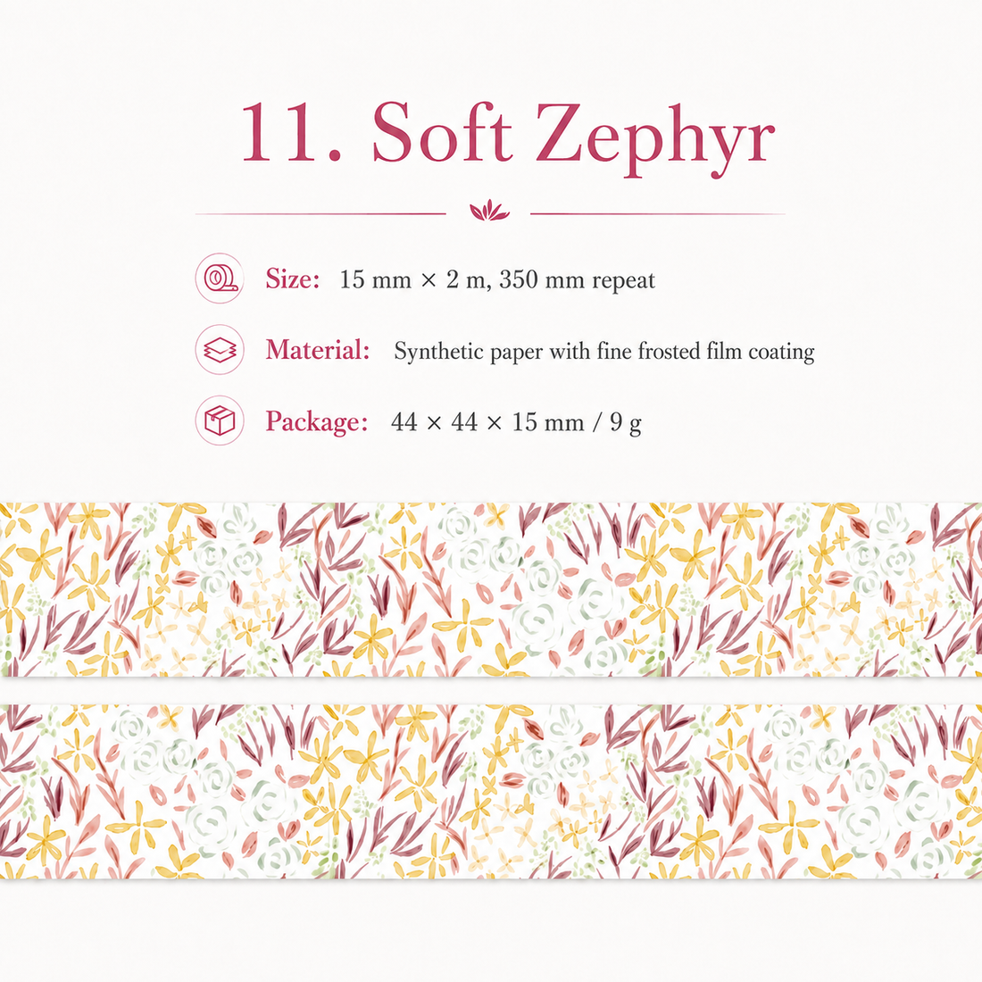 Floral Dreams Synthetic Washi Tape Set