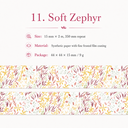 Floral Dreams Synthetic Washi Tape Set