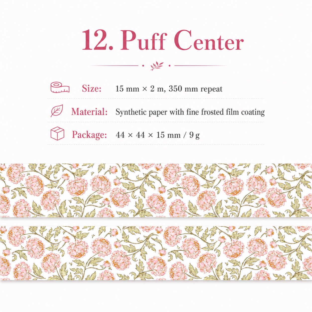 Floral Dreams Synthetic Washi Tape Set