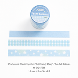 Soft Candy Diary Pearlescent Washi Tape Set (3 Rolls)