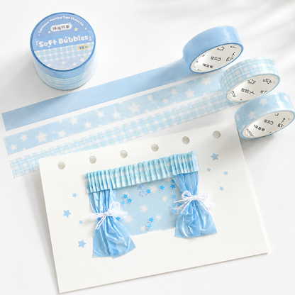 Soft Candy Diary Pearlescent Washi Tape Set (3 Rolls)