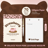 A5 Magnetic Clipboard Notepad Set Leopard Series