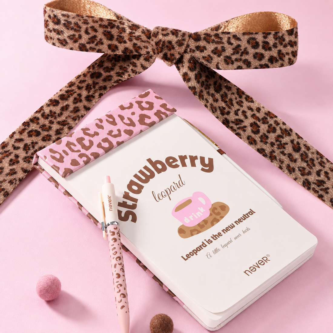 A5 Magnetic Clipboard Notepad Set Leopard Series by never - main product view for aesthetic stationery | Lumiyear