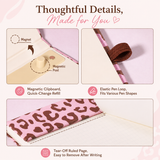 A5 Magnetic Clipboard Notepad Set Leopard Series