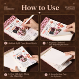 A5 Magnetic Clipboard Notepad Set Leopard Series