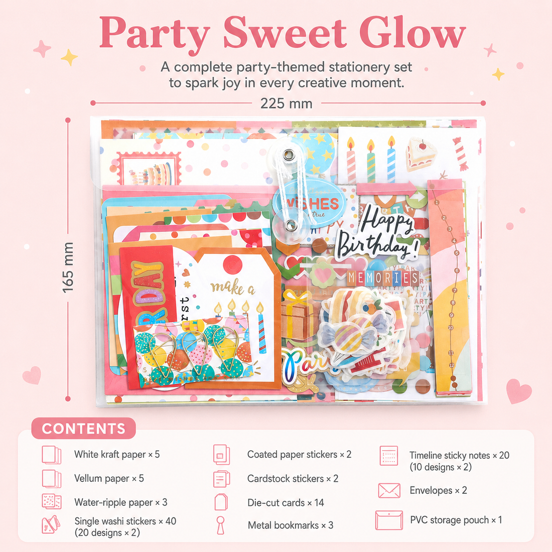 SIMNO Scrapbook Journal Kit (97-Piece Set)