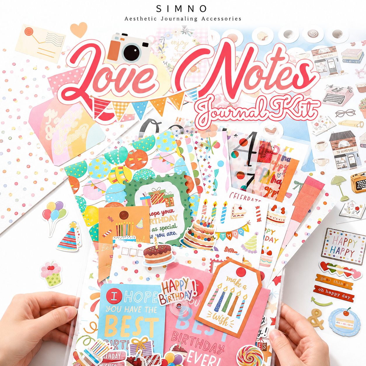 SIMNO Scrapbook Journal Kit (97-Piece Set)