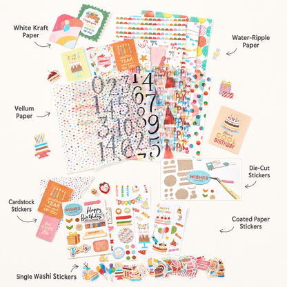 SIMNO Scrapbook Journal Kit (97-Piece Set)