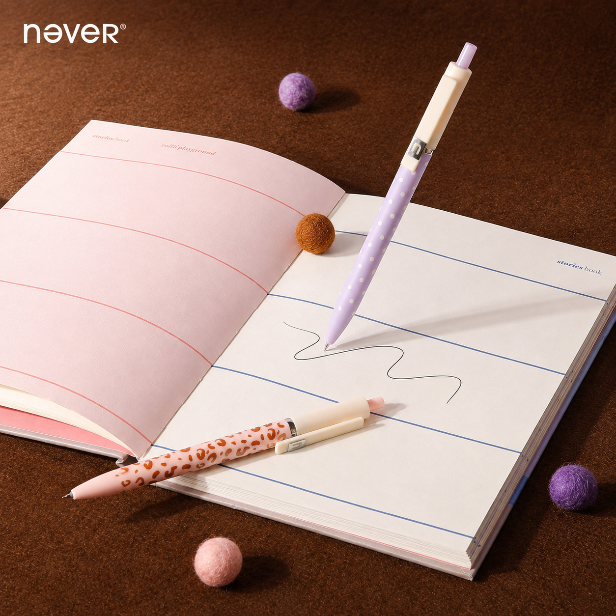 Star Marker Gel Pen Dot & Leopard Series (2 Pcs Set)