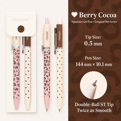 Star Marker Gel Pen Dot & Leopard Series (2 Pcs Set)