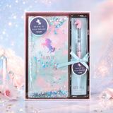 Unicorn Dream Liquid Glitter Journal & Gel Pen Gift Set
