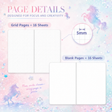 Unicorn Dream Liquid Glitter Journal & Gel Pen Gift Set