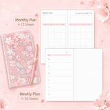 Sakura Spring Liquid Glitter Journal & Gel Pen Gift Set
