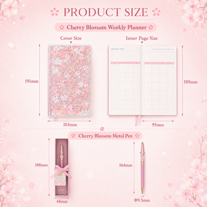 Sakura Spring Liquid Glitter Journal & Gel Pen Gift Set