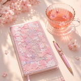 Sakura Spring Liquid Glitter Journal & Gel Pen Gift Set
