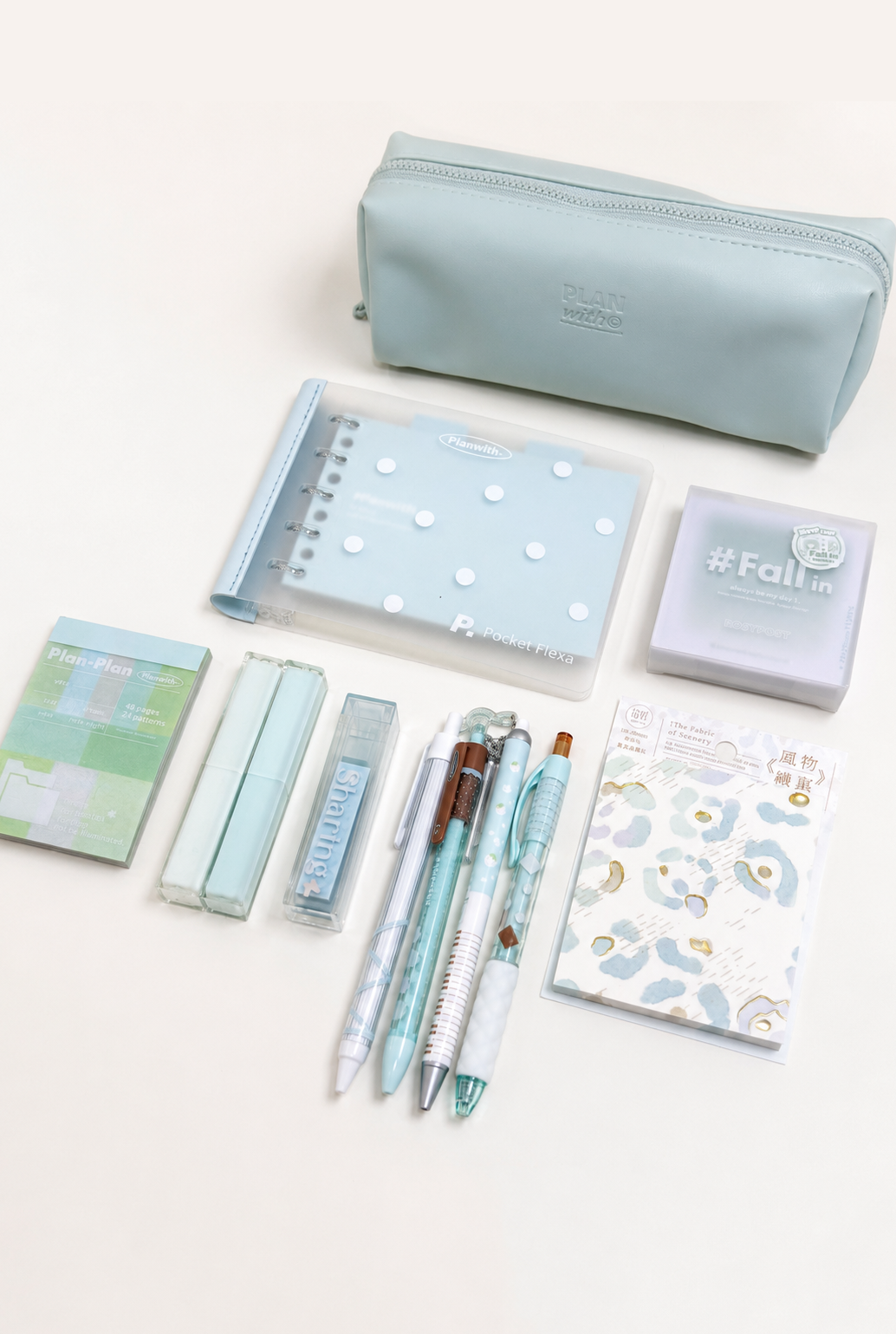 Aesthetic Mint Green Stationery Gift Set