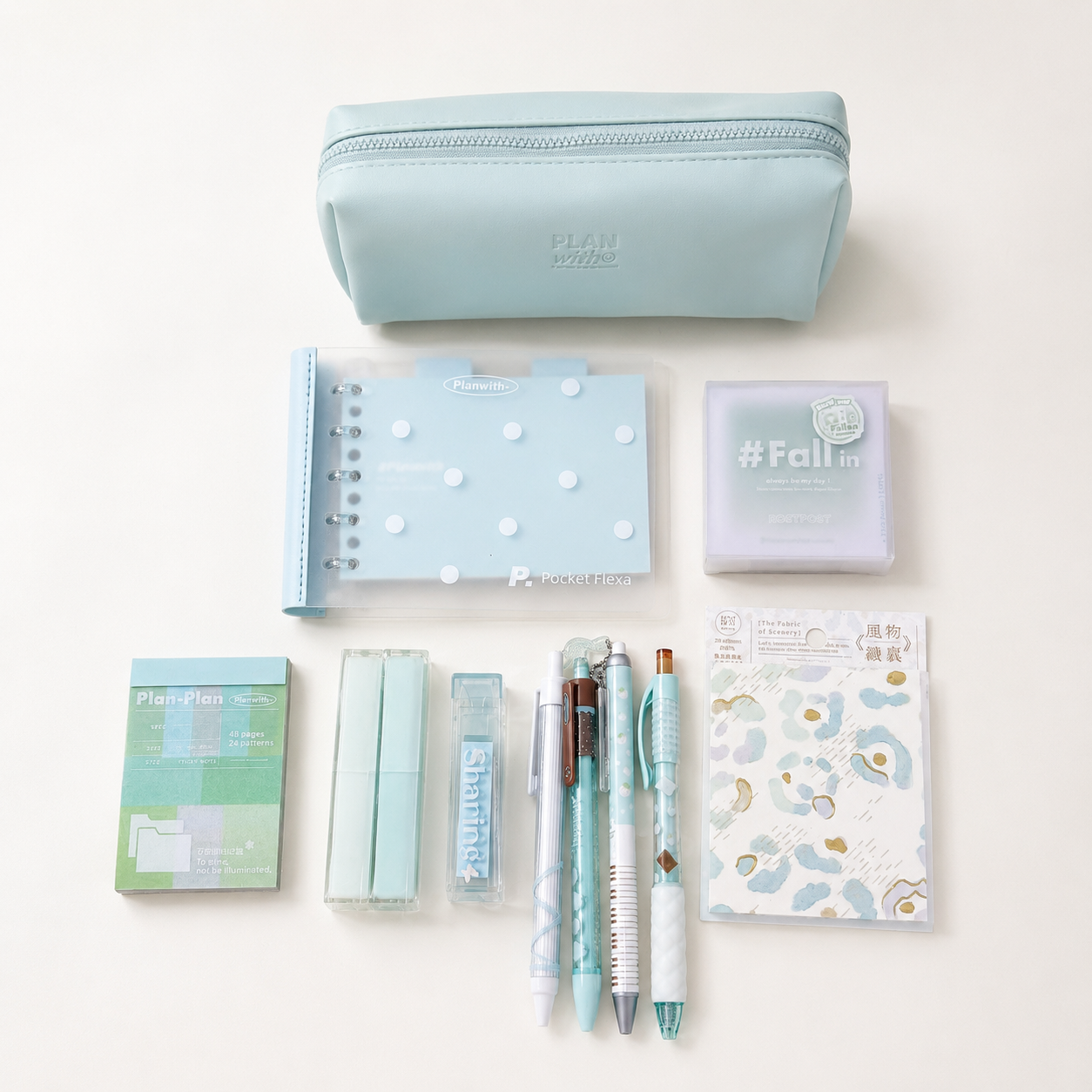 Aesthetic Mint Green Stationery Gift Set