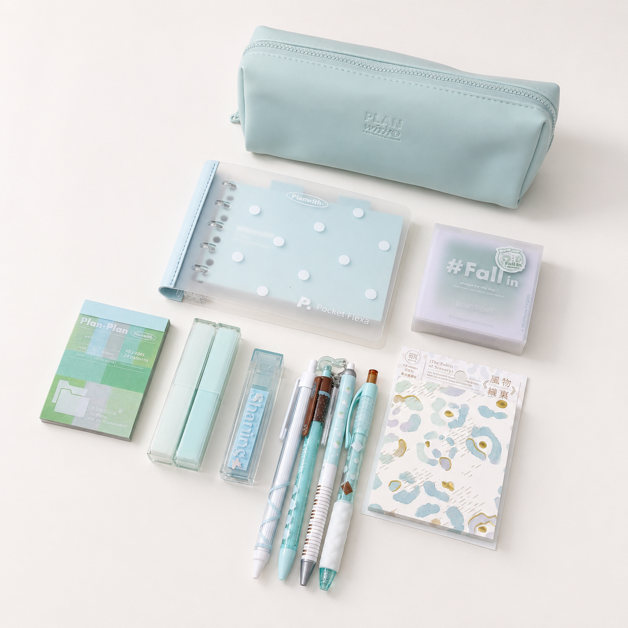 Aesthetic Mint Green Stationery Gift Set