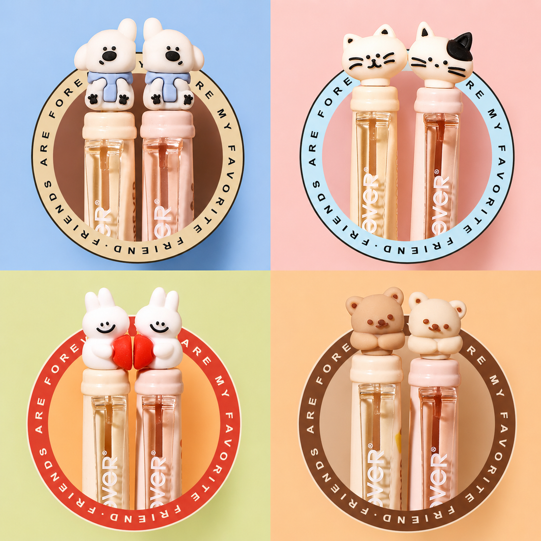 Snuggle Press Cute Animal Gel Pen Set (2 Pcs)