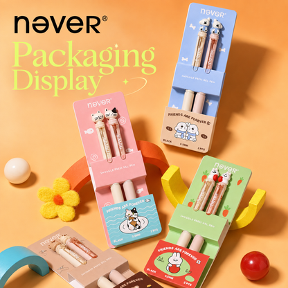 Snuggle Press Cute Animal Gel Pen Set (2 Pcs)