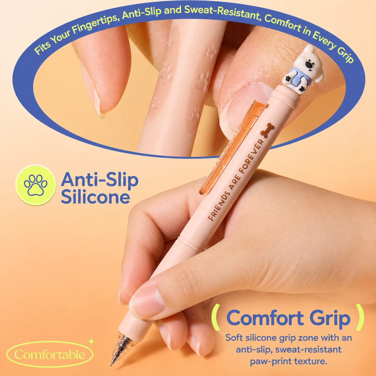 Snuggle Press Cute Animal Gel Pen Set (2 Pcs)