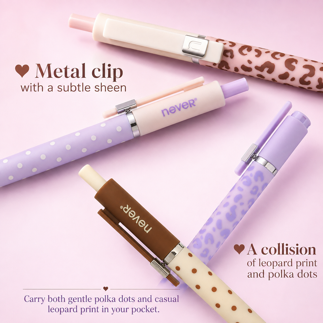Star Marker Gel Pen Dot & Leopard Series (2 Pcs Set)