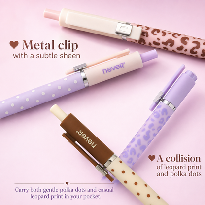 Star Marker Gel Pen Dot & Leopard Series (2 Pcs Set)