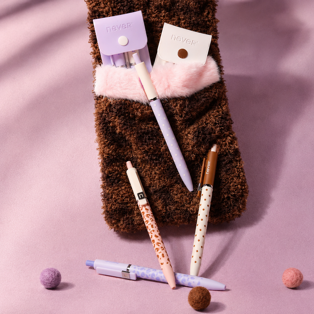 Star Marker Gel Pen Dot & Leopard Series (2 Pcs Set)