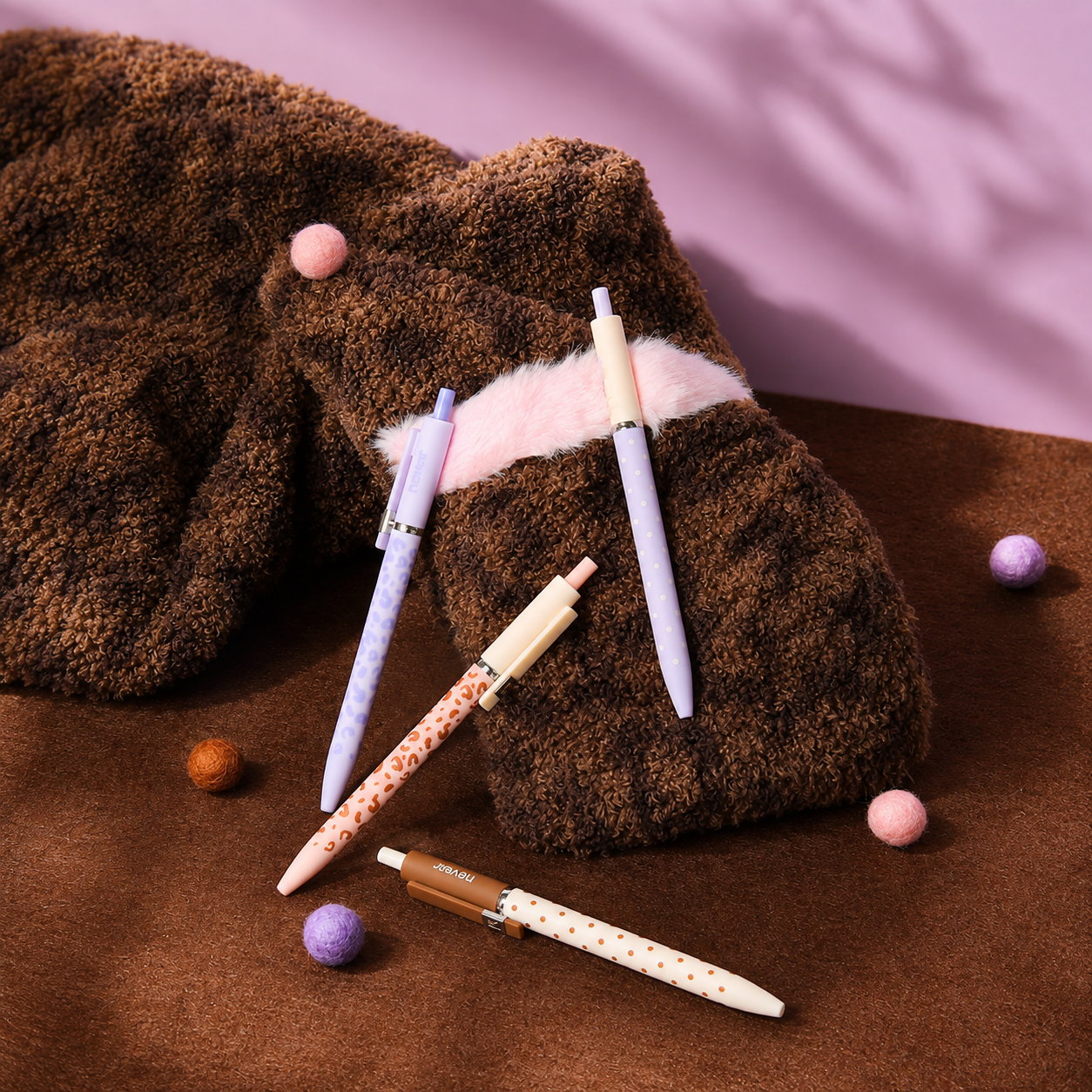 Star Marker Gel Pen Dot & Leopard Series (2 Pcs Set)
