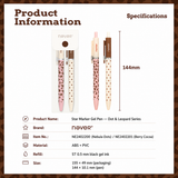 Star Marker Gel Pen Dot & Leopard Series (2 Pcs Set)