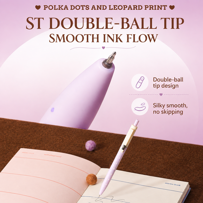 Star Marker Gel Pen Dot & Leopard Series (2 Pcs Set)