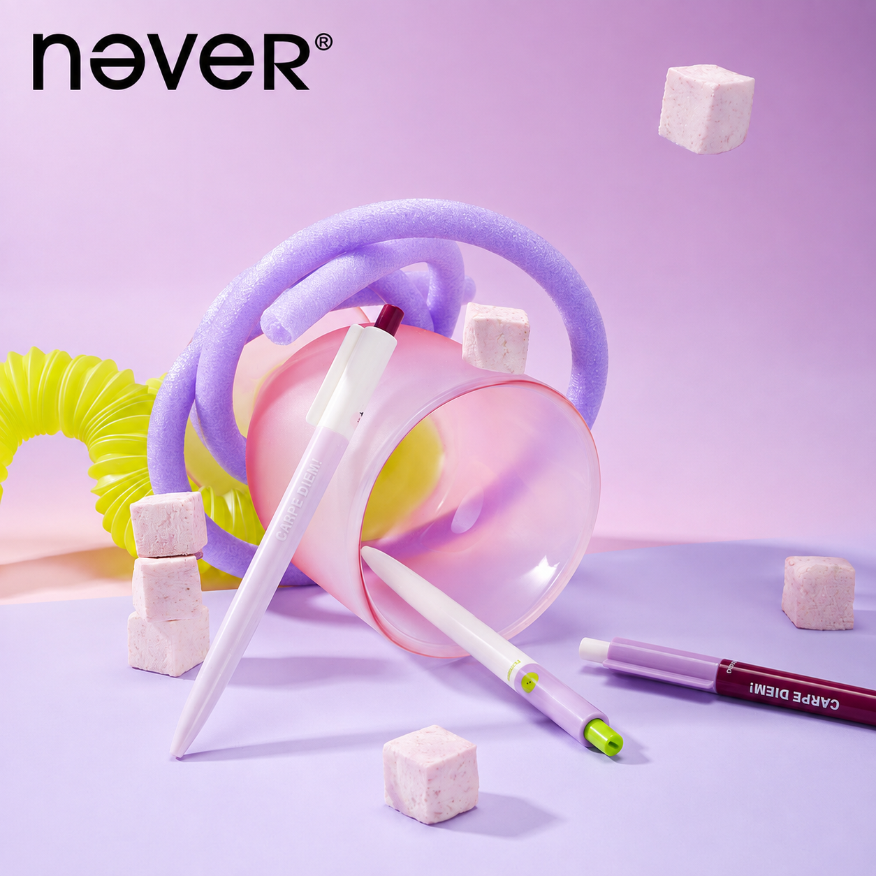 Taro Pie Color-Block Gel Pen Set (3 Pcs)