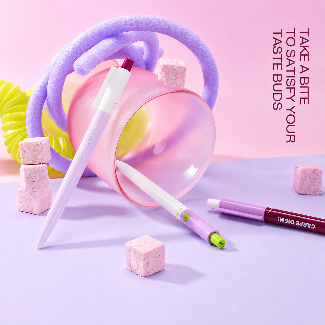 Taro Pie Color-Block Gel Pen Set (3 Pcs)