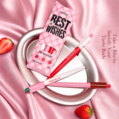 Strawberry Pie Color-Block Gel Pen Set (3 Pcs)