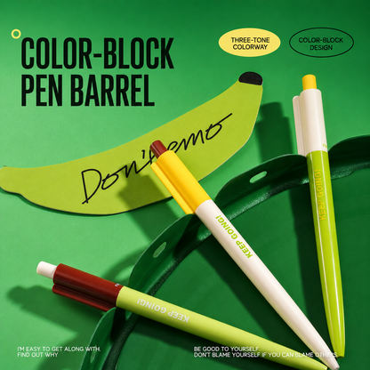 Banana Pie Color-Block Gel Pen Set (3 Pcs)