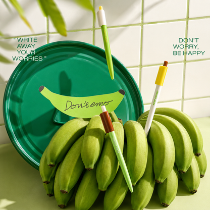 Banana Pie Color-Block Gel Pen Set (3 Pcs)