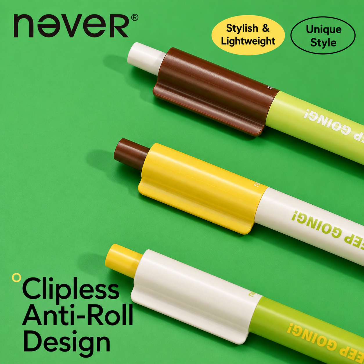 Banana Pie Color-Block Gel Pen Set (3 Pcs)