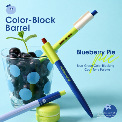 Blueberry Pie Color-Block Gel Pen Set (3 Pcs)