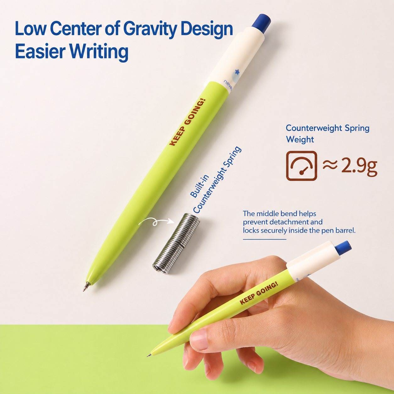Blueberry Pie Color-Block Gel Pen Set (3 Pcs)