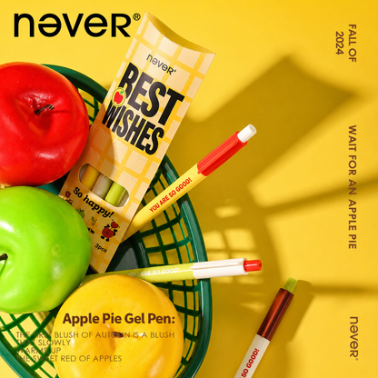 Apple Pie Color-Block Gel Pen Set (3 Pcs)
