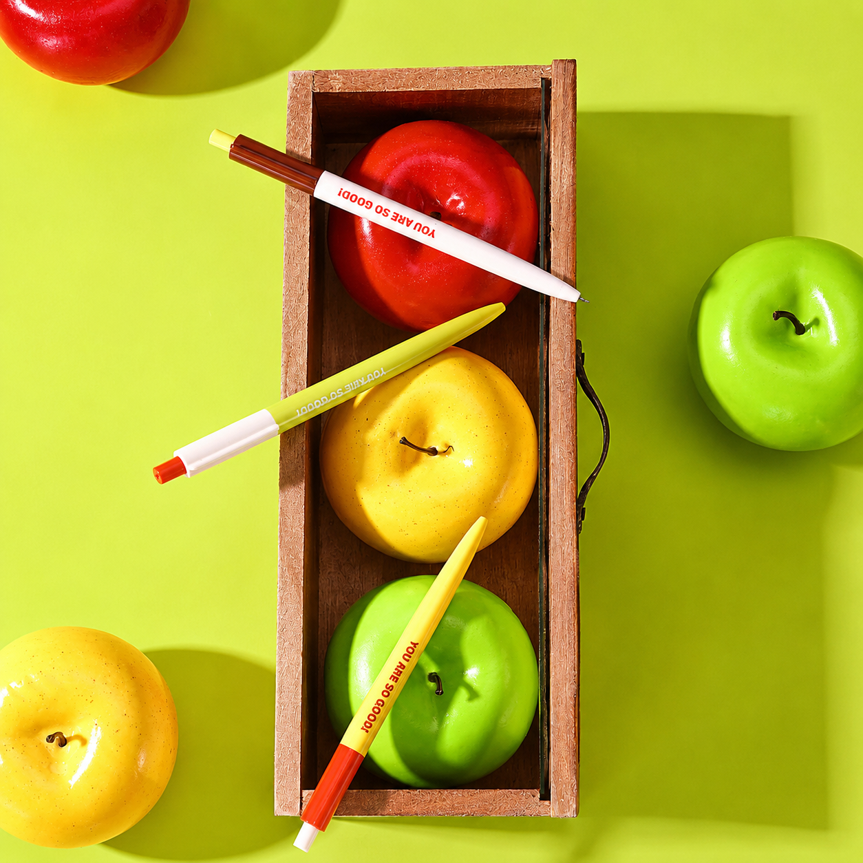 Apple Pie Color-Block Gel Pen Set (3 Pcs)