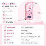 Yarn Kitten Standing Pencil Pouch 2-in-1 Fold-Down Pen Cup