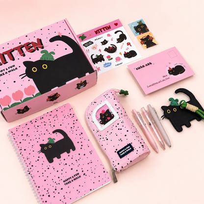 Yarn Kitten Aesthetic Stationery Gift Box Set (7 by never - lifestyle stationery view for stationery gift set | Lumiyear